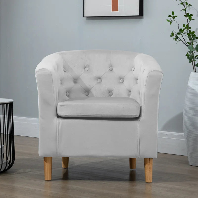 Tarbes Velvet Barrel Chair