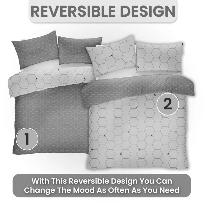 Geometric Shapes Duvet Cover Set with Pillowcases