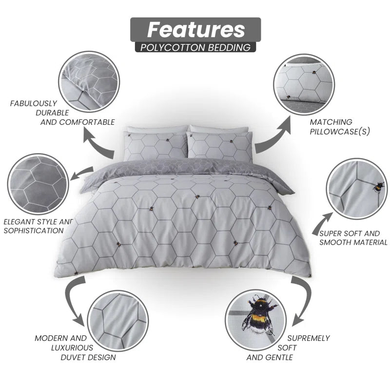 Geometric Shapes Duvet Cover Set with Pillowcases