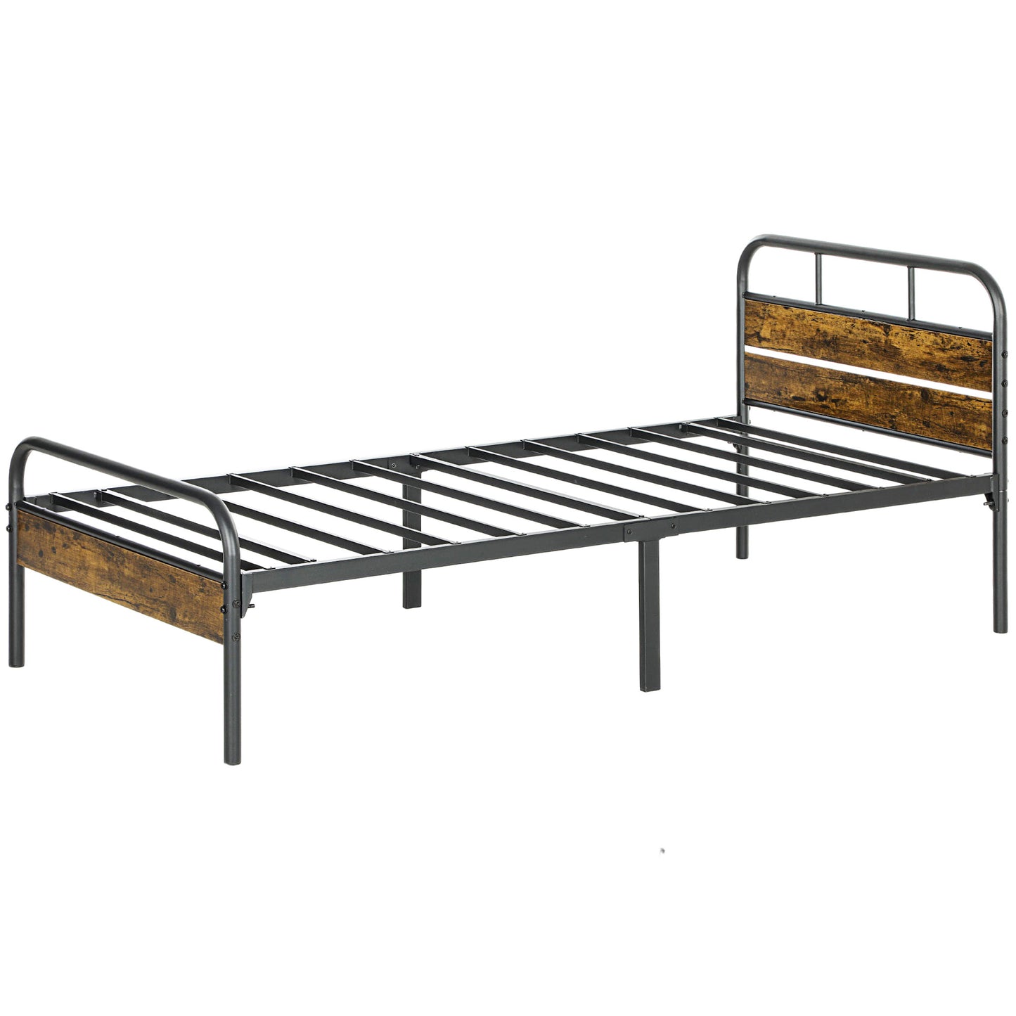 Bed Frame with Headboard, Platform Bed Frame with Underbed Storage