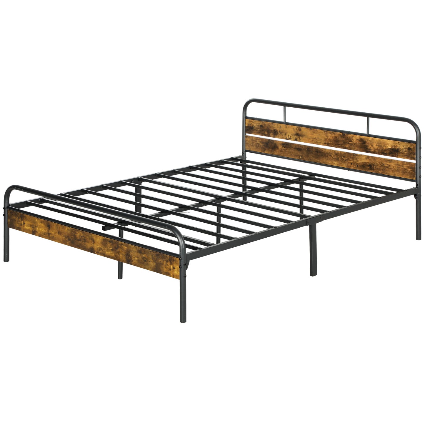 Bed Frame with Headboard, Platform Bed Frame with Underbed Storage