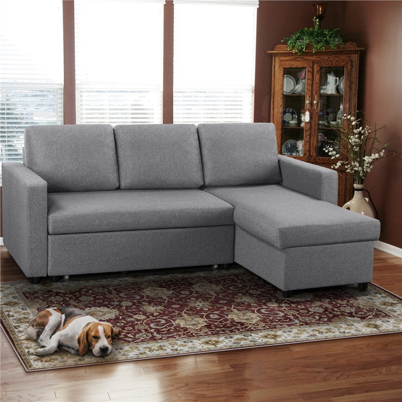 L-Shaped 3-Seater Sofa Bed