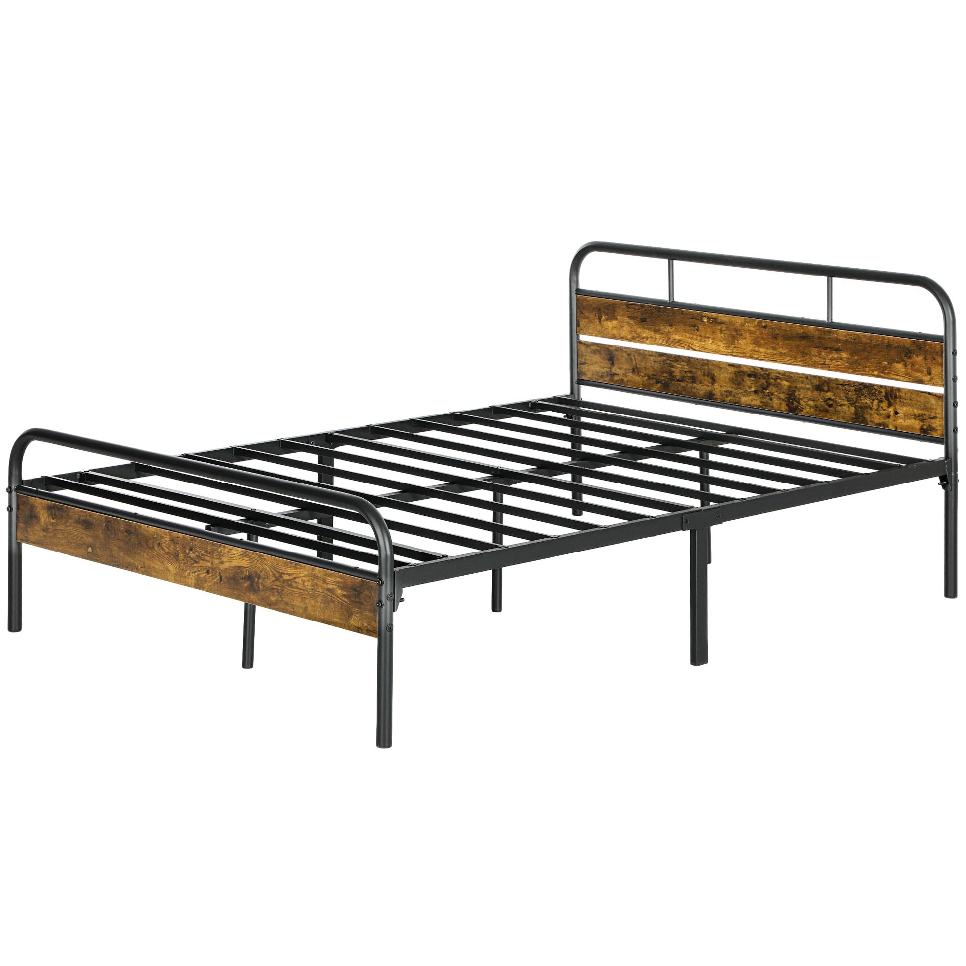 Bed Frame with Headboard, Platform Bed Frame with Underbed Storage