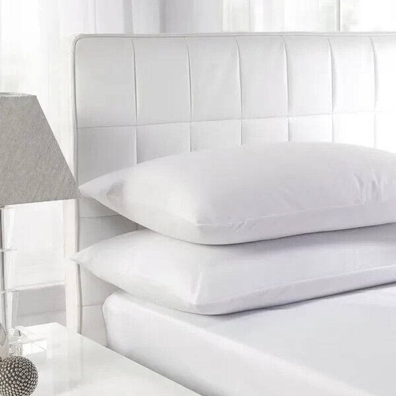 Luxury Twin Pack of 2 Pillows Soft anti Allergenic Hollowfibre Hotel Plain