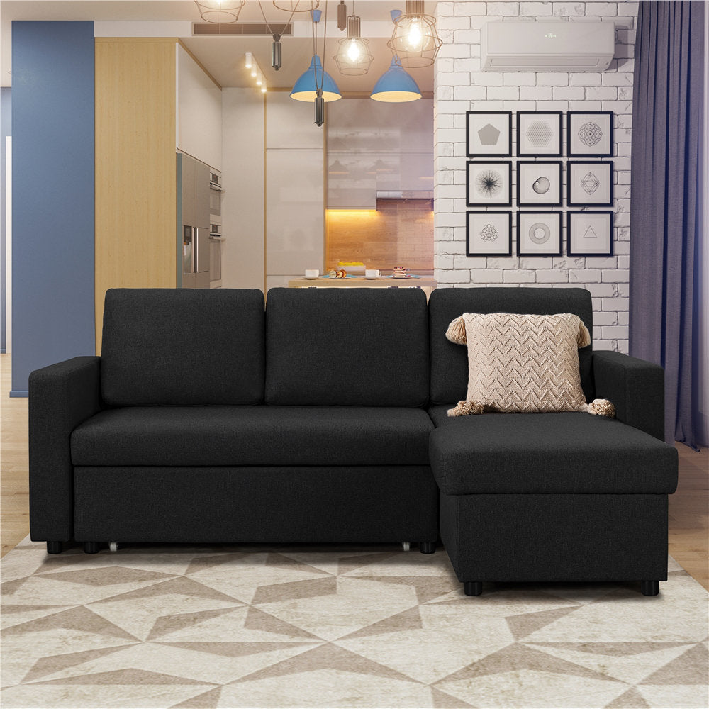 L-Shaped 3-Seater Sofa Bed