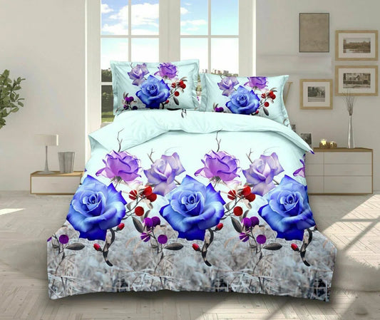 Chiles Polyester Floral Duvet Cover Set with Pillowcases